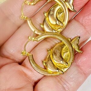 Chic Gold Dolphin Earrings